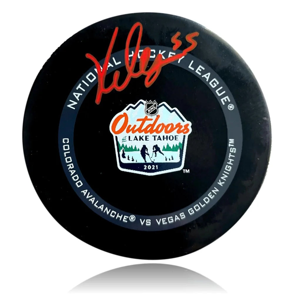 Keegan Kolesar Autographed Vegas Golden Knights NHL Hockey Puck - Lake Tahoe Outdoors Edition with COA - Perfect for Hockey Fans, Collectors, and Sports Memorabilia Displays