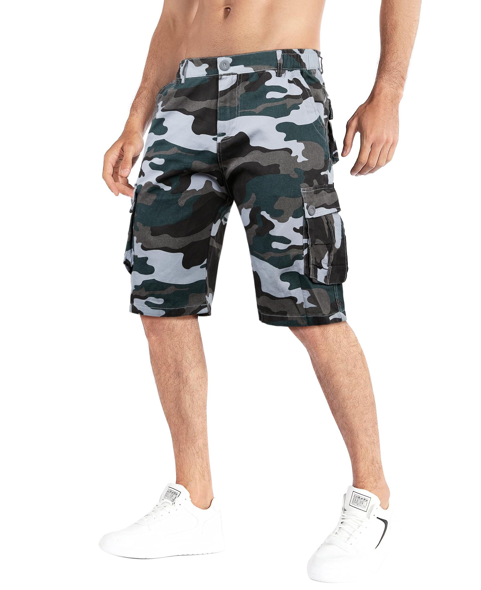 **Zeetoo Men's Camo Cargo Shorts - Classic Relaxed Fit, Multi-Pocket Outdoor Shorts for Hiking, Camping & Casual Wear**