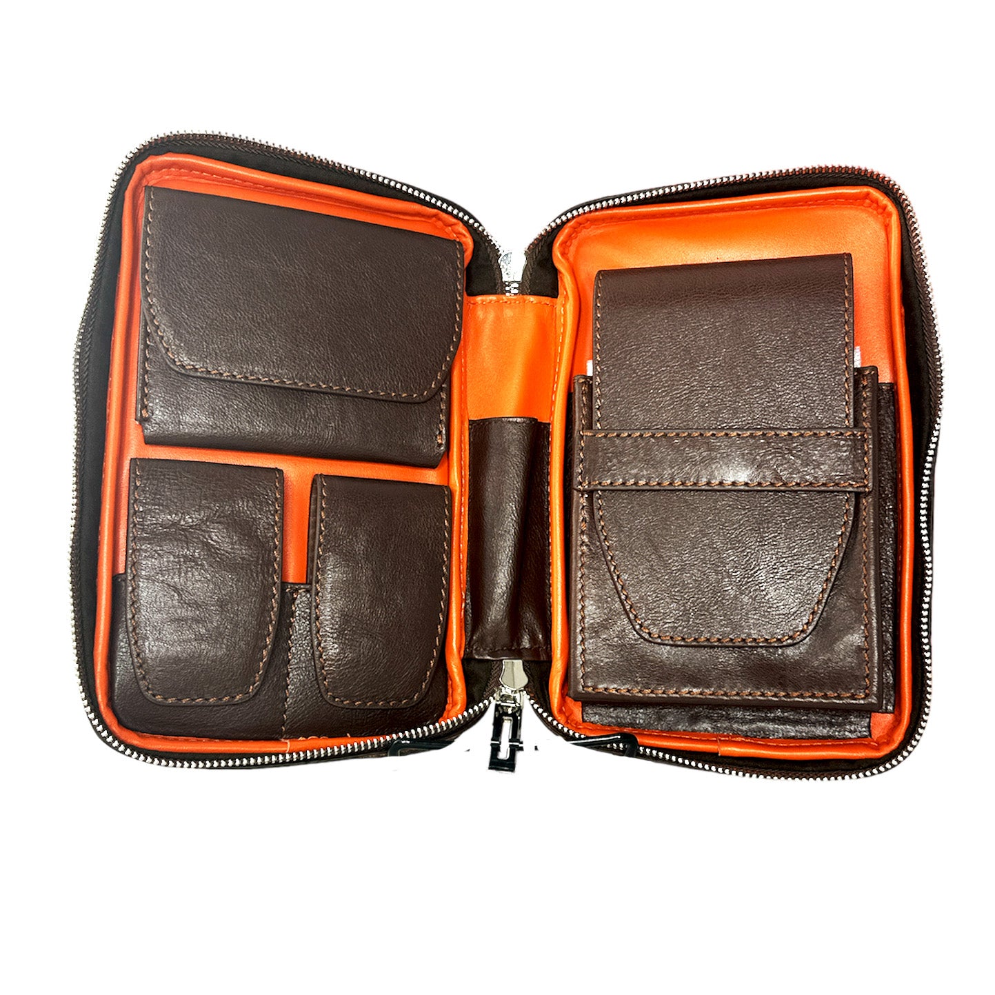 Premium Visol Peter James Genuine Leather Brown Travel Cigar Case - Perfect for Business Trips, Outdoor Adventures & Gifts for Cigar Enthusiasts