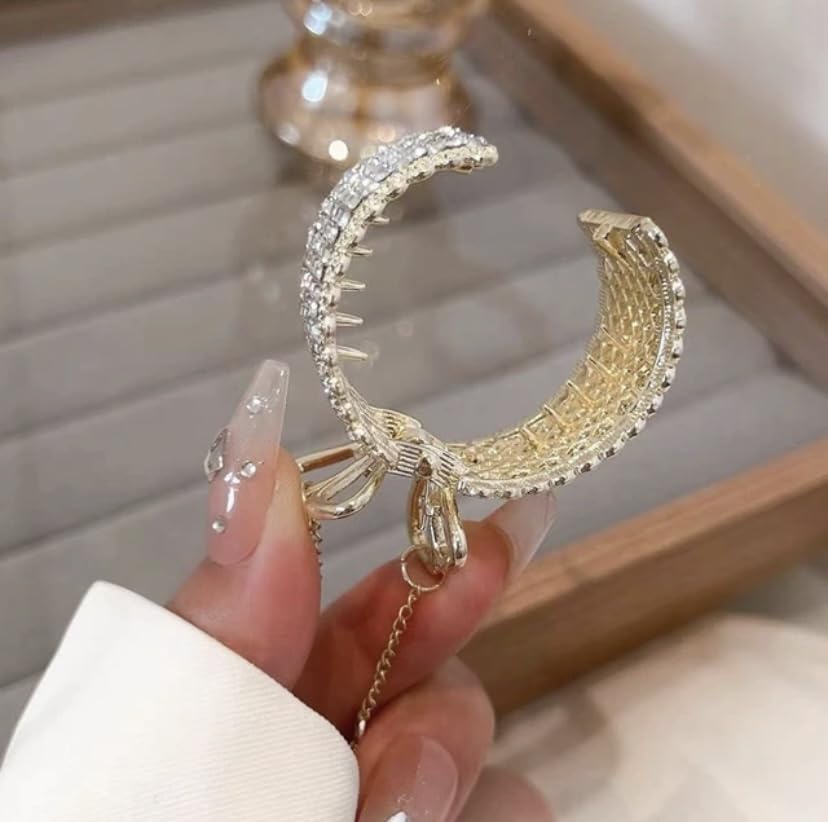 Korean Pearl Beads Hair Claw Clip - Elegant Rhinestone Ponytail Holder & French Barrette for Women and Girls | Perfect for Weddings, Parties, and Everyday Styling