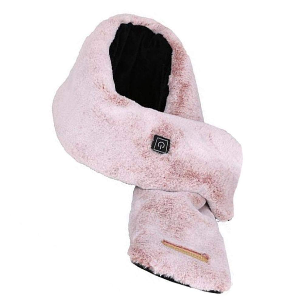 GPPZM USB Heated Scarf - Electric Warming Shawl with Waterproof Design, Rechargeable via Mobile Power - Perfect for Winter Outdoor Activities, Skiing & Commuting (Color: Black)