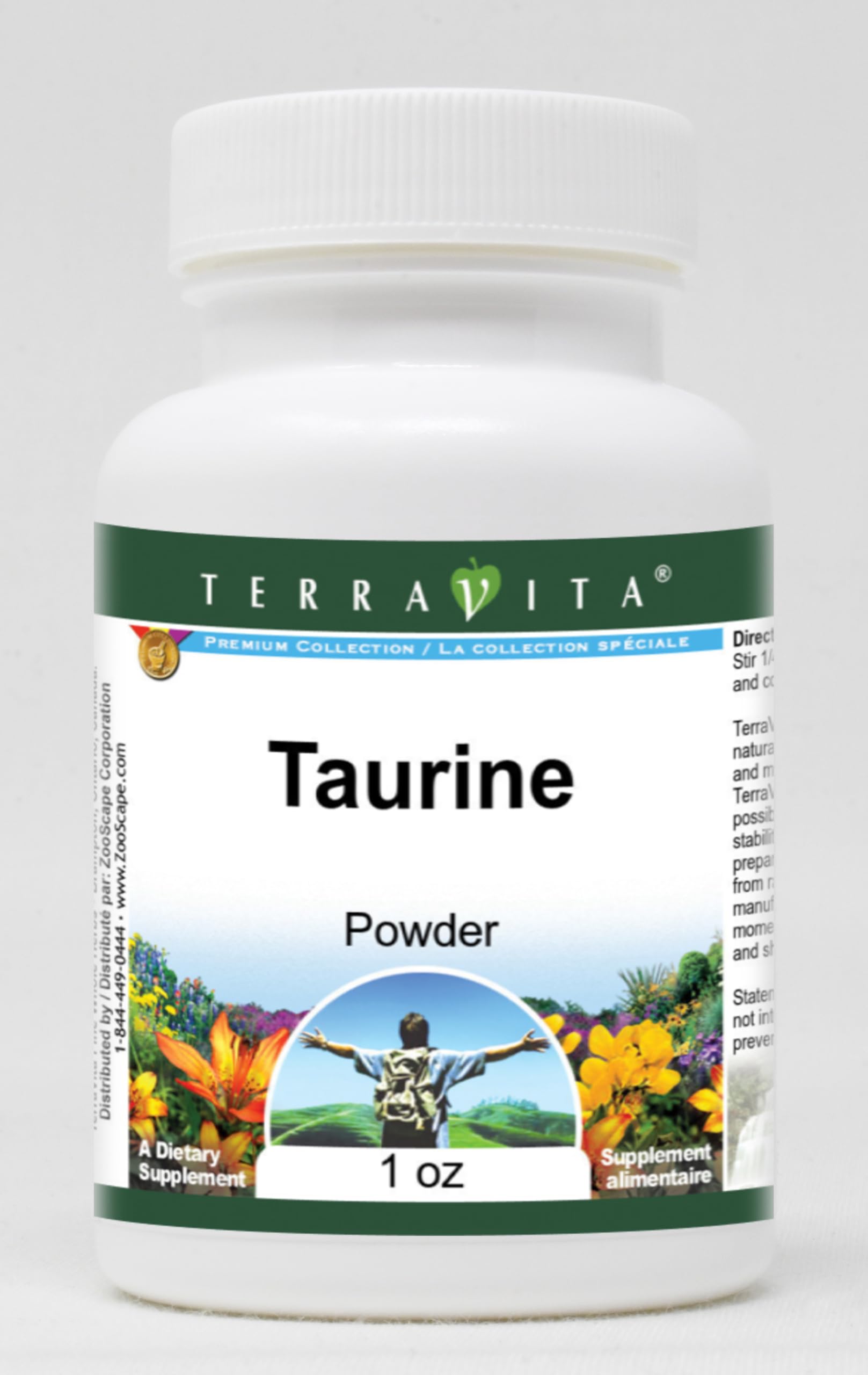 Terravita Taurine Powder Supplement - 2 Pack (1 oz Each) | Pure Amino Acid for Energy, Focus & Workout Recovery | Perfect for Pre-Workout, Post-Workout & Daily Wellness