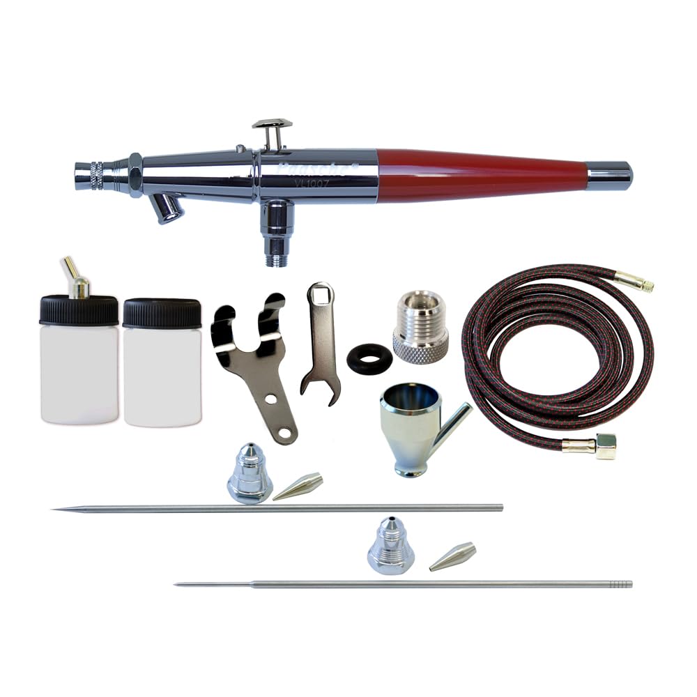 Paasche VL-3AS Professional Airbrush Kit with 3 Nozzle Sizes - Perfect for Model Painting, Cake Decorating & Automotive Detailing