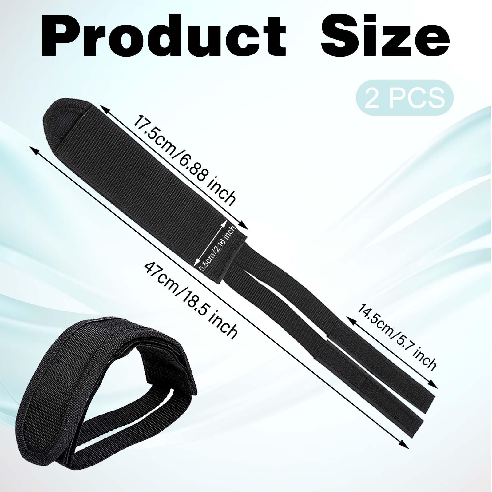 1 Pair Adjustable Anti-Slip Bike Pedal Straps - Universal Bicycle Toe Clips with Double Adhesive for Exercise & Road Bikes - Perfect for Cycling, Spinning & Indoor Workouts