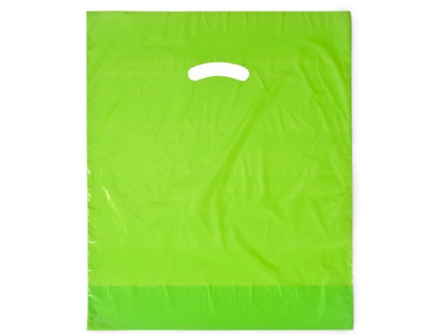 12x15 Inch CITRUS Super Gloss Recycled Plastic Bags - 1.25 Mil Thick (Pack of 1000) | Eco-Friendly Shopping Bags for Grocery, Retail & Gift Packaging