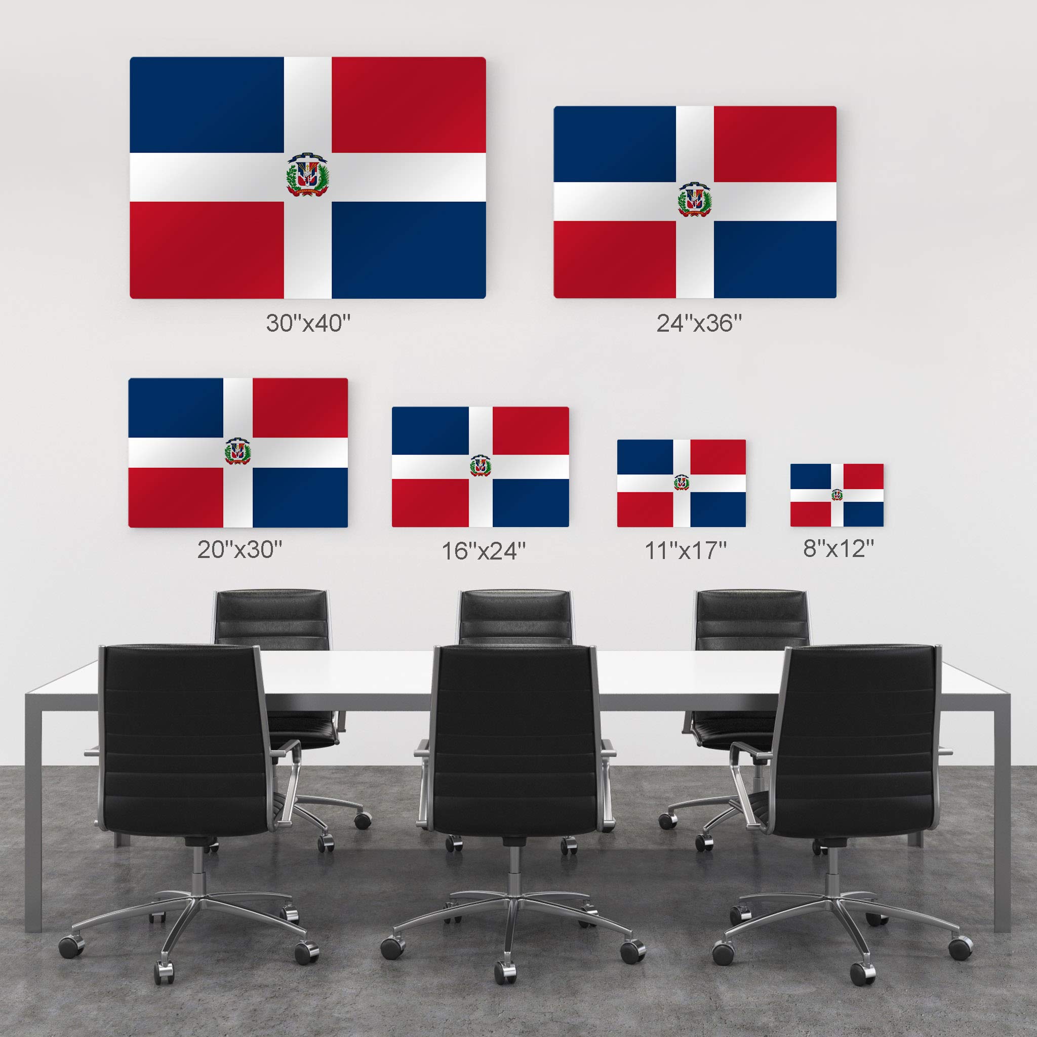 Dominican Republic Flag Metal Wall Art Print - 20x30 Inch Modern Home Decor for Office, Living Room, Dorm, Bedroom & Man Cave | Patriotic Wall Decor for Sports Bars & Game Rooms | Made in USA, Ready to Hang