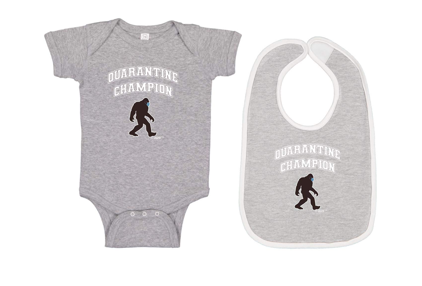Sasquatch Baby Bodysuit & Bib Set - Perfect for Quarantine & Playtime
