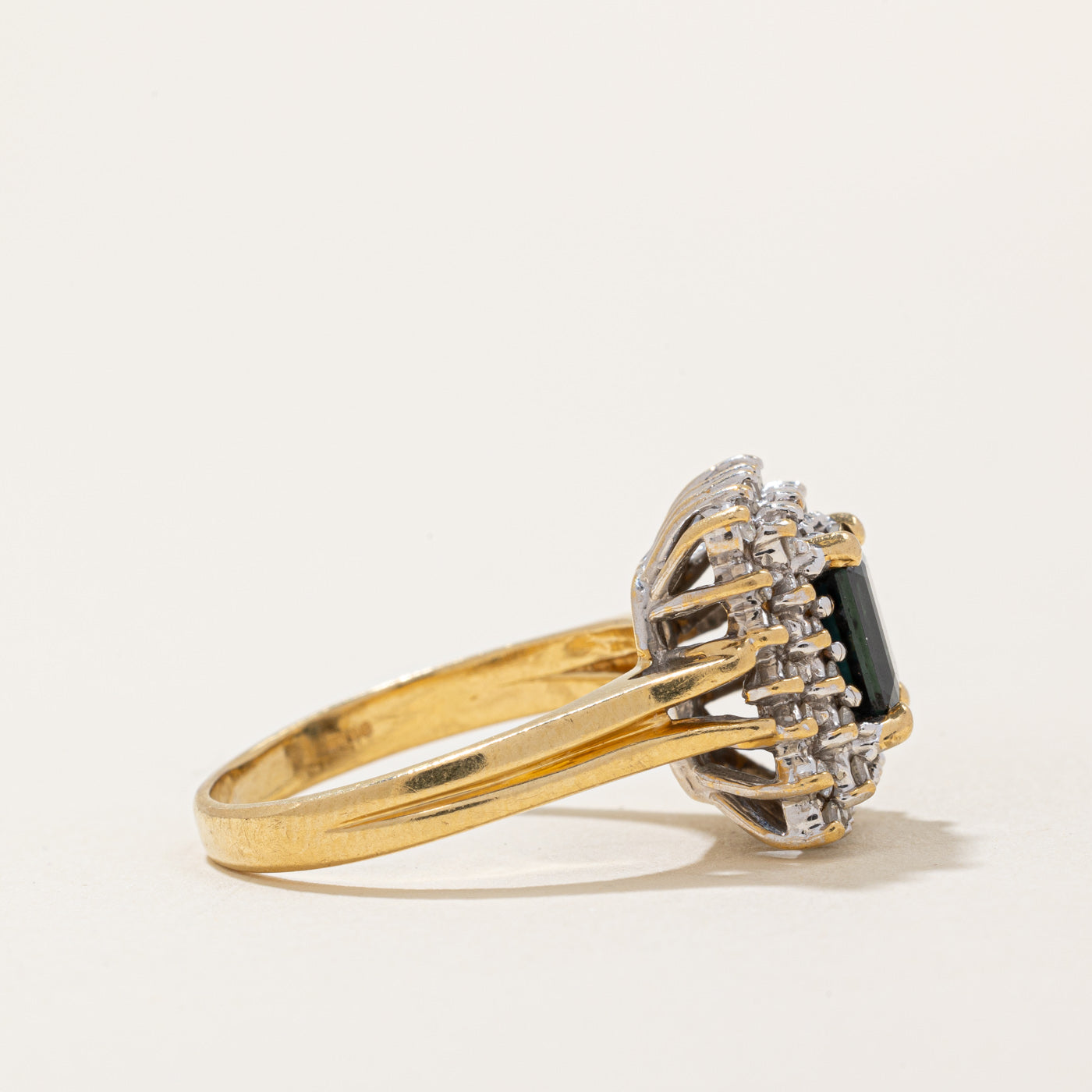1.80ct Sapphire & 0.42ct Diamond Cocktail Ring - Size 7.5 - Elegant Evening Wear Jewelry for Parties & Special Occasions