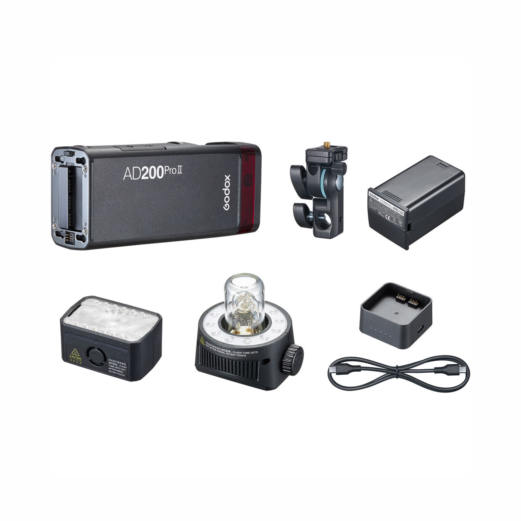 Godox AD200Pro II TTL Pocket Flash - 200Ws Portable Strobe Light with HSS & Wireless Control for Outdoor Photography, Studio Lighting, and On-Location Shoots