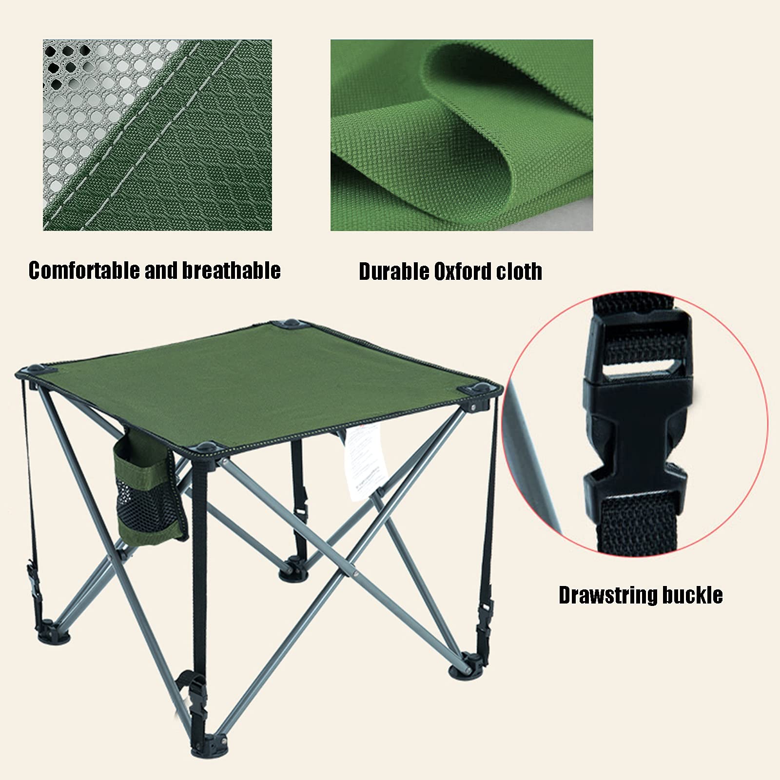 Portable Folding Camping Table and Chairs Set with Cup Holder & Carry Bag - Lightweight Oxford Cloth Picnic Table for Outdoor, Backyard, Beach, Hiking (3-Piece) - Perfect for Camping Trips, BBQs, Tailgating & Garden Parties