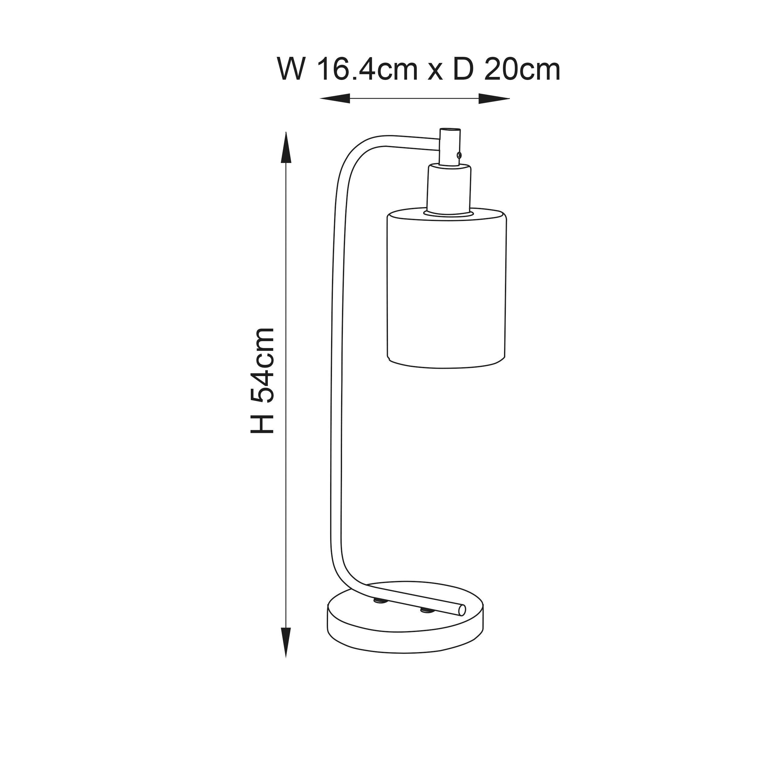 Endon Toledo 1 Light Nickel Table Lamp with Glass Shade - Modern Bedside Lighting for Bedroom, Living Room & Office Decor