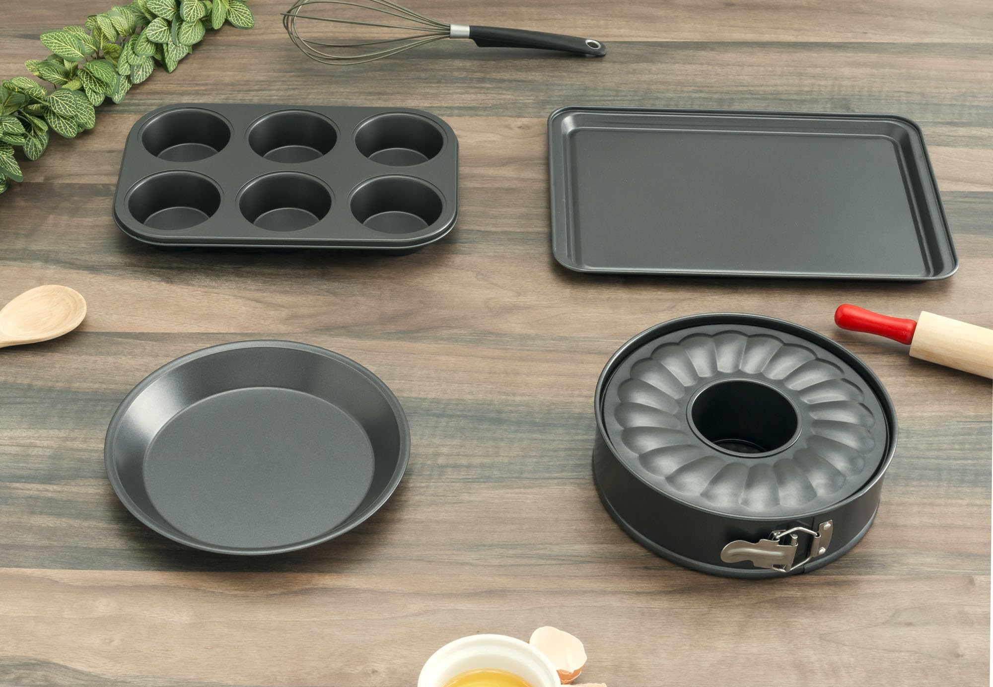 Home Basics 96-Piece Non-Stick Baking Set - Assorted Bakeware for Cakes, Cookies & More | Perfect for Home Bakers & Professional Kitchens