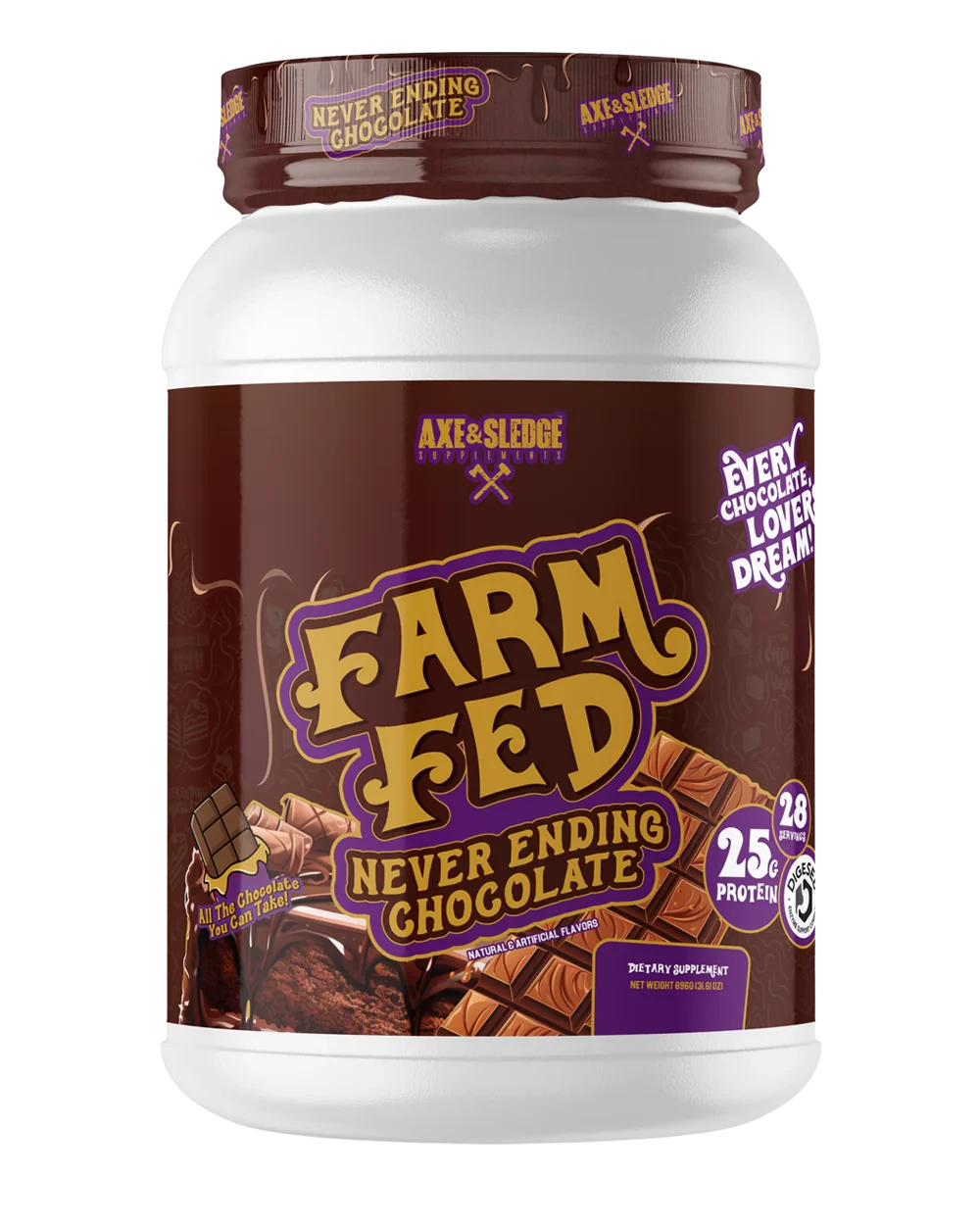 Axe & Sledge Farm Fed Whey Protein Isolate Powder - Premium Low Carb High Protein Supplement for Muscle Growth & Recovery - Ideal for Post-Workout, Weight Loss & Keto Diet