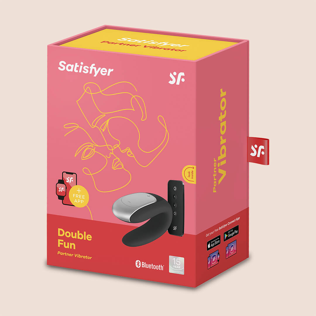 Satisfyer Double Fun Dual Motor Vibrator for Vaginal & Clitoral Stimulation with Remote Control - Perfect for Couples Play & Solo Pleasure