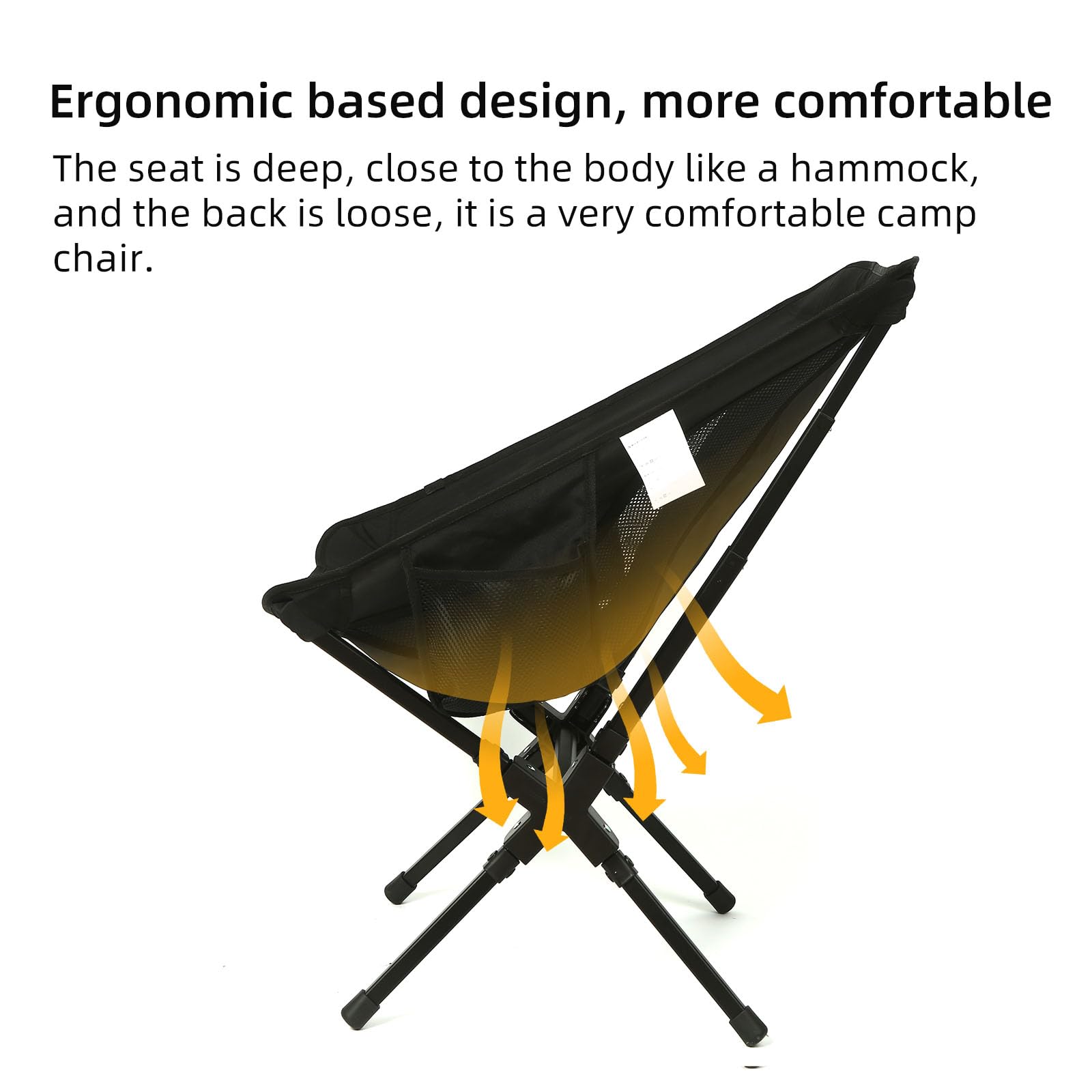 ROCK CLOUD Ultralight Folding Camping Chair - Portable Compact Outdoor Chair for Camping, Hiking, Backpacking, Beach, Lawn & Sports | Perfect for Picnics, Tailgating, Concerts and Outdoor Adventures