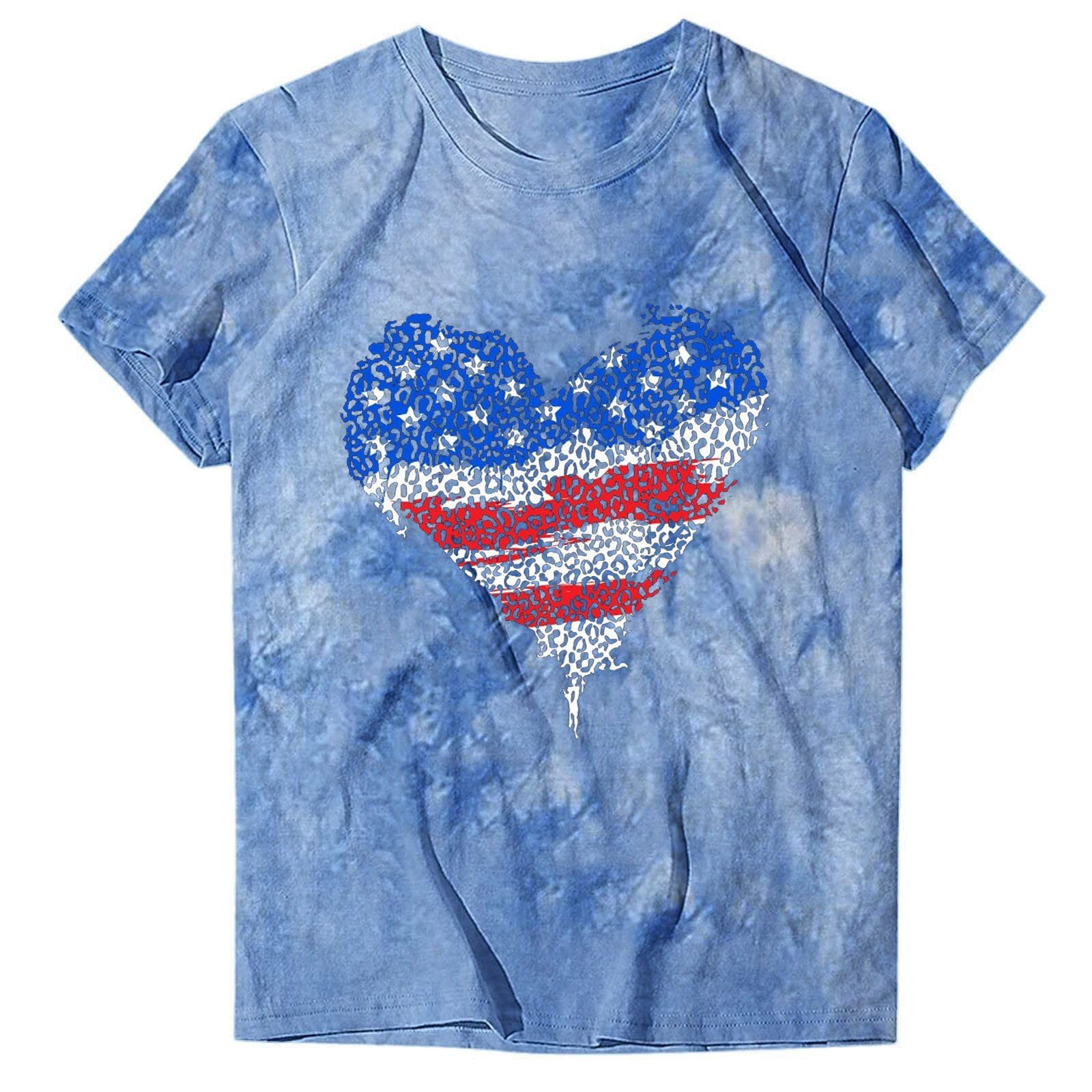 Women's Floral Printed Summer Tops - Round Neck Short Sleeve Loose Fit Casual T-Shirts & Blouses | Perfect for Beach Outings, Vacation Wear and Everyday Casual Style
