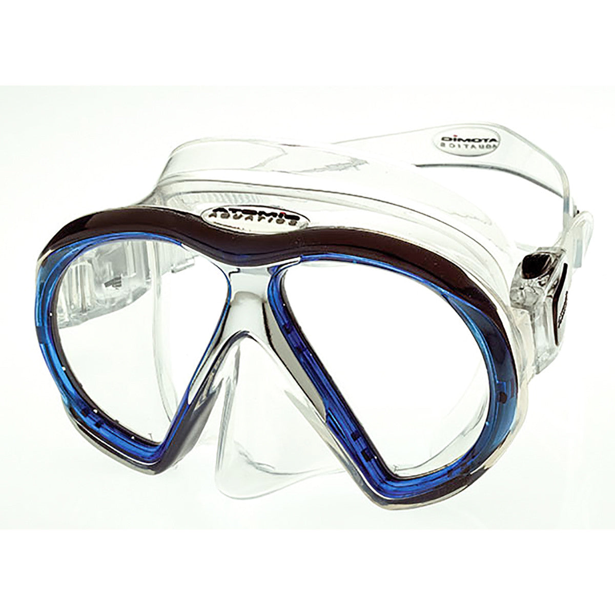 Atomic Aquatics SubFrame Medium Fit Clear/Blue Dive Mask - Perfect for Scuba Diving, Snorkeling & Underwater Photography