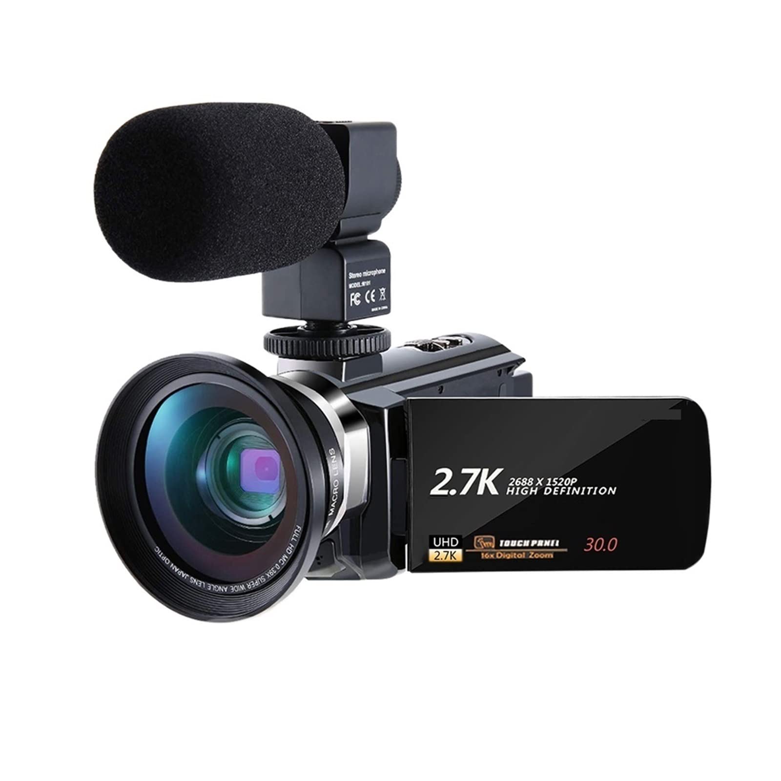 AUBEST 2.7K HD Digital Video Camera Camcorder with 3.0