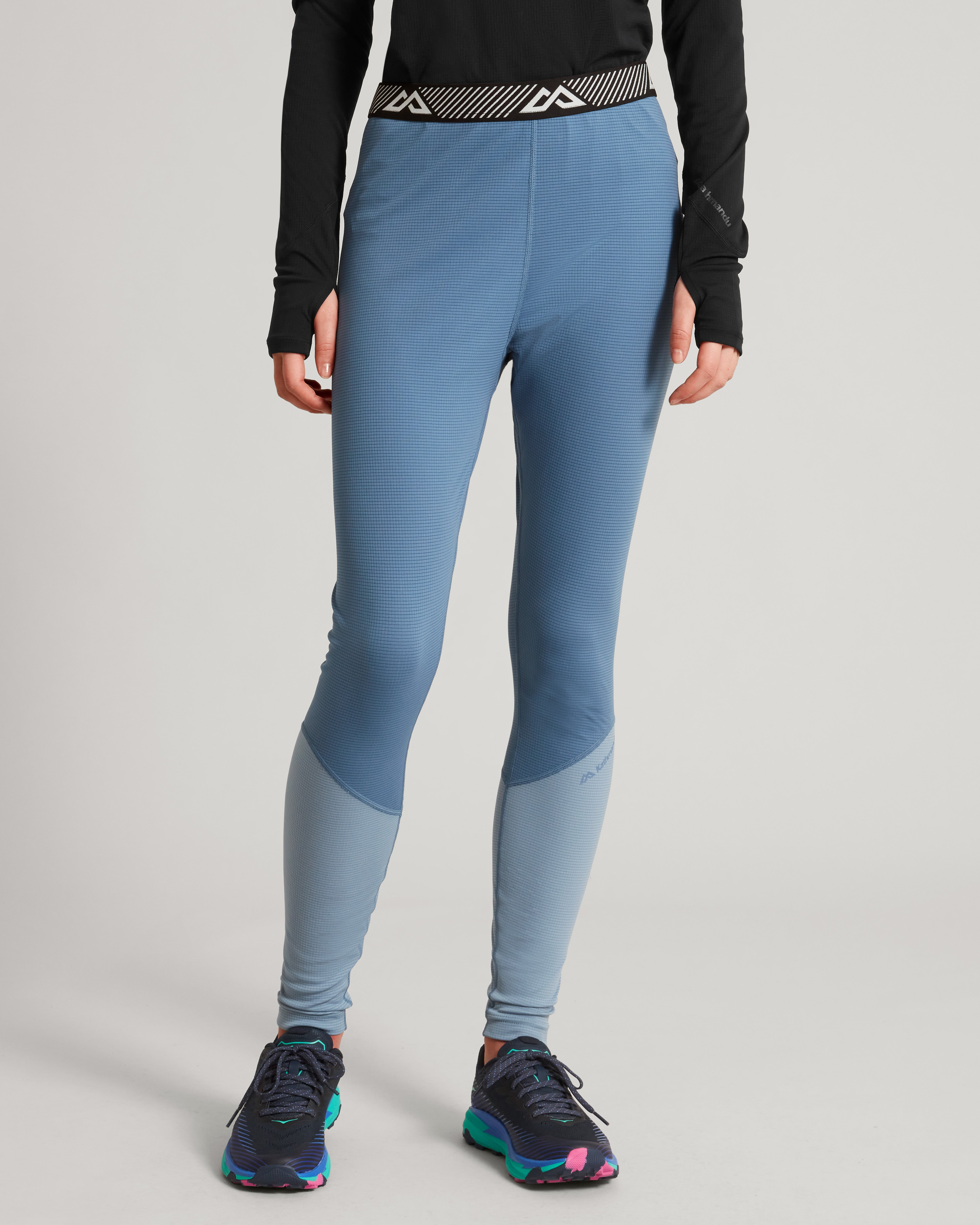 KMDAction Women's High Waist Yoga Leggings - Moonlight & Bluehaze Color - Perfect for Yoga, Gym Workouts and Running