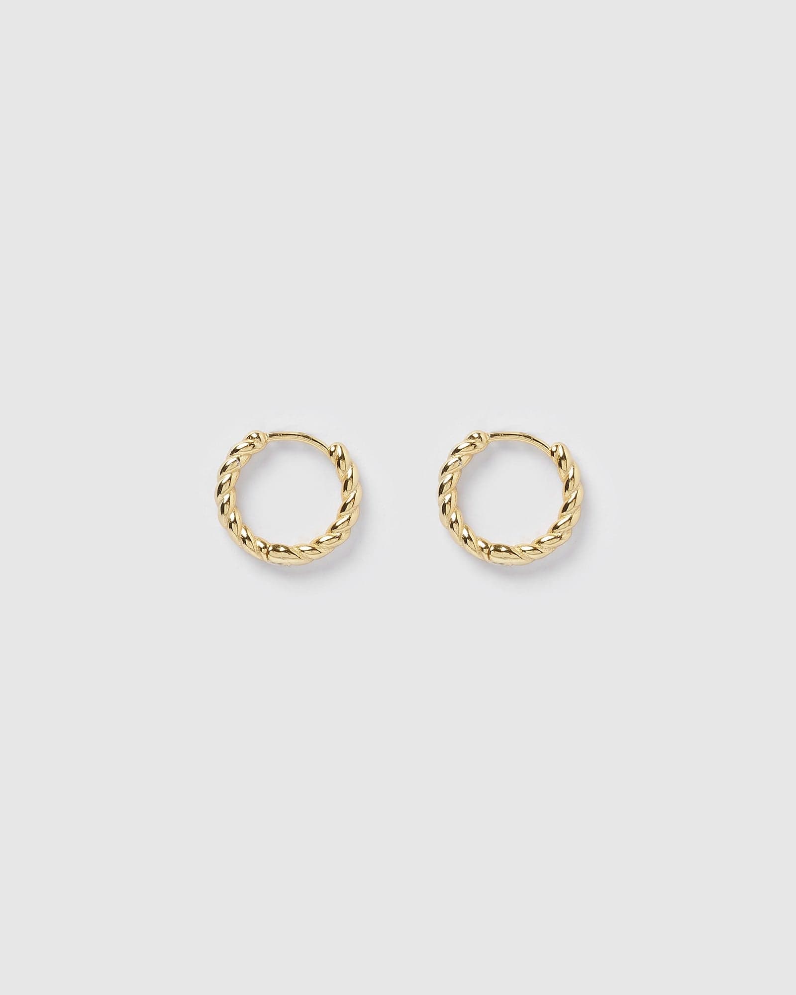 Izoa Gracie Huggie Earrings - 14K Gold Plated Hoop Earrings for Women, Minimalist Dainty Everyday Jewelry Gift | Perfect for Work, Date Night & Special Occasions