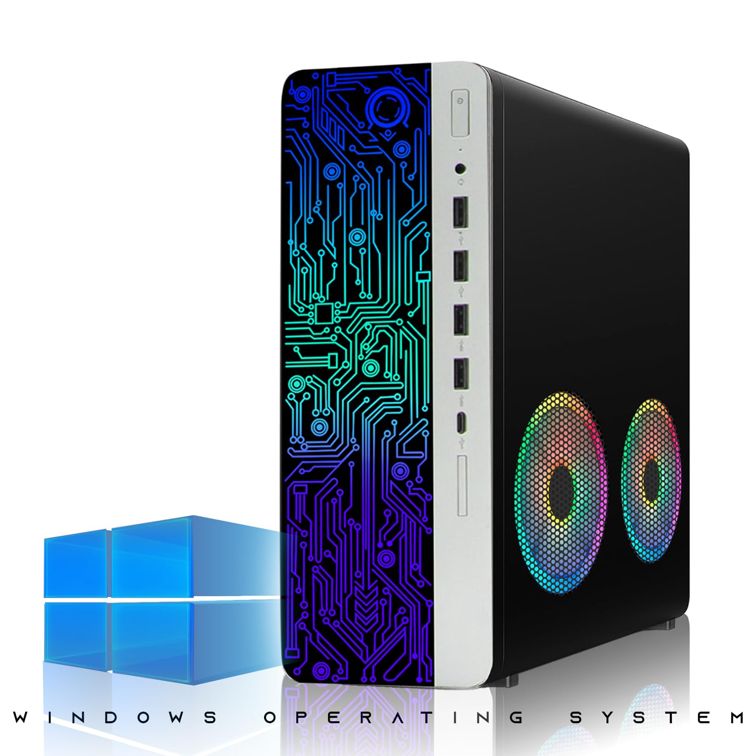 HP G4 Gaming Desktop PC - Intel i7-8th Gen, 16GB DDR4 RAM, 512GB SSD, GT 1030 GPU, 27