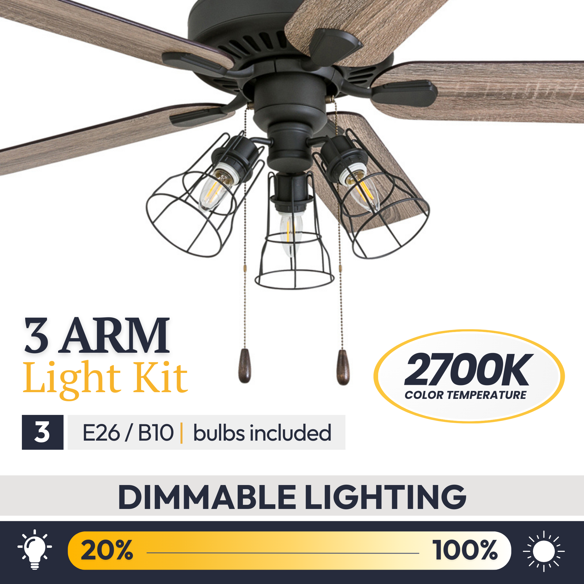 52 Inch Bronze Inland Seas Ceiling Fan with Pull Chain - Perfect for Living Room, Bedroom, and Outdoor Patio Cooling