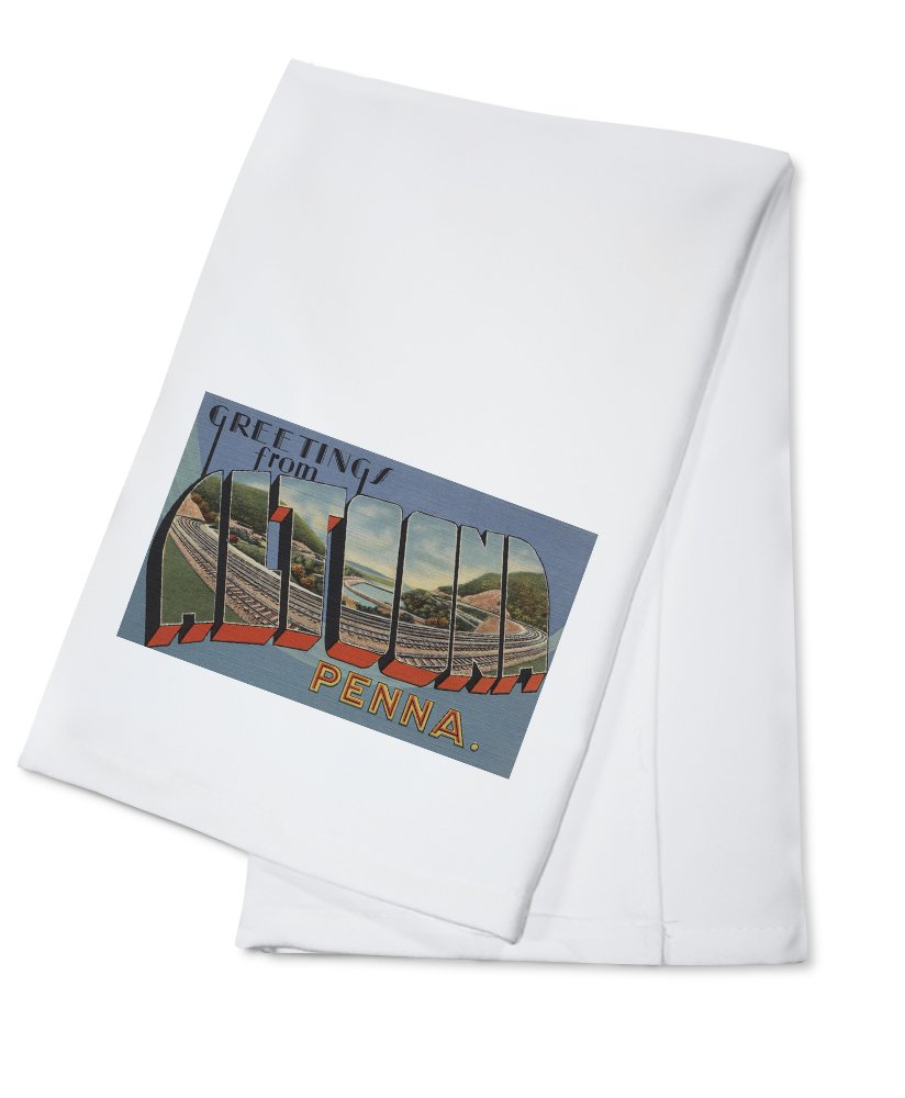100% Cotton Tea Towel - Decorative Hand Towel for Kitchen & Home | Greetings from Altoona Pennsylvania | Perfect for Dish Drying, Gift Giving & Farmhouse Decor