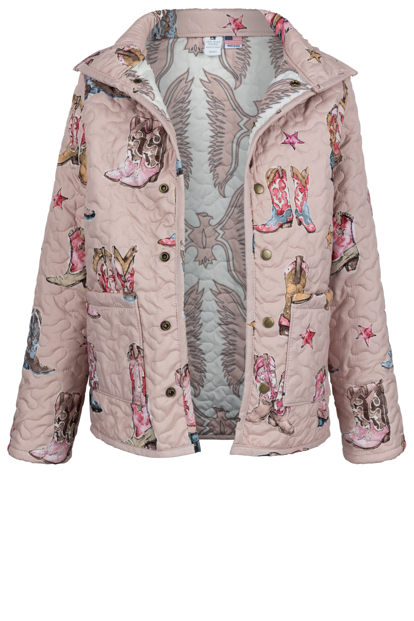 Ida Mae Thunderbird Boots Jacket in Rose - Vintage Inspired Western Jacket for Women | Perfect for Cowgirl Fashion, Country Concerts & Fall Layering