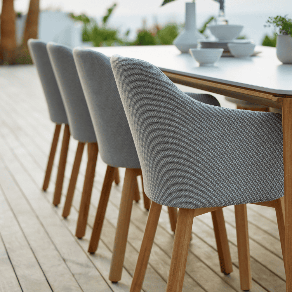 Premium Outdoor Dining Chair Set - Weather-Resistant Patio Chairs for Backyard, Garden & Poolside - Comfortable Stackable Outdoor Furniture for Entertaining (Set of 2)
