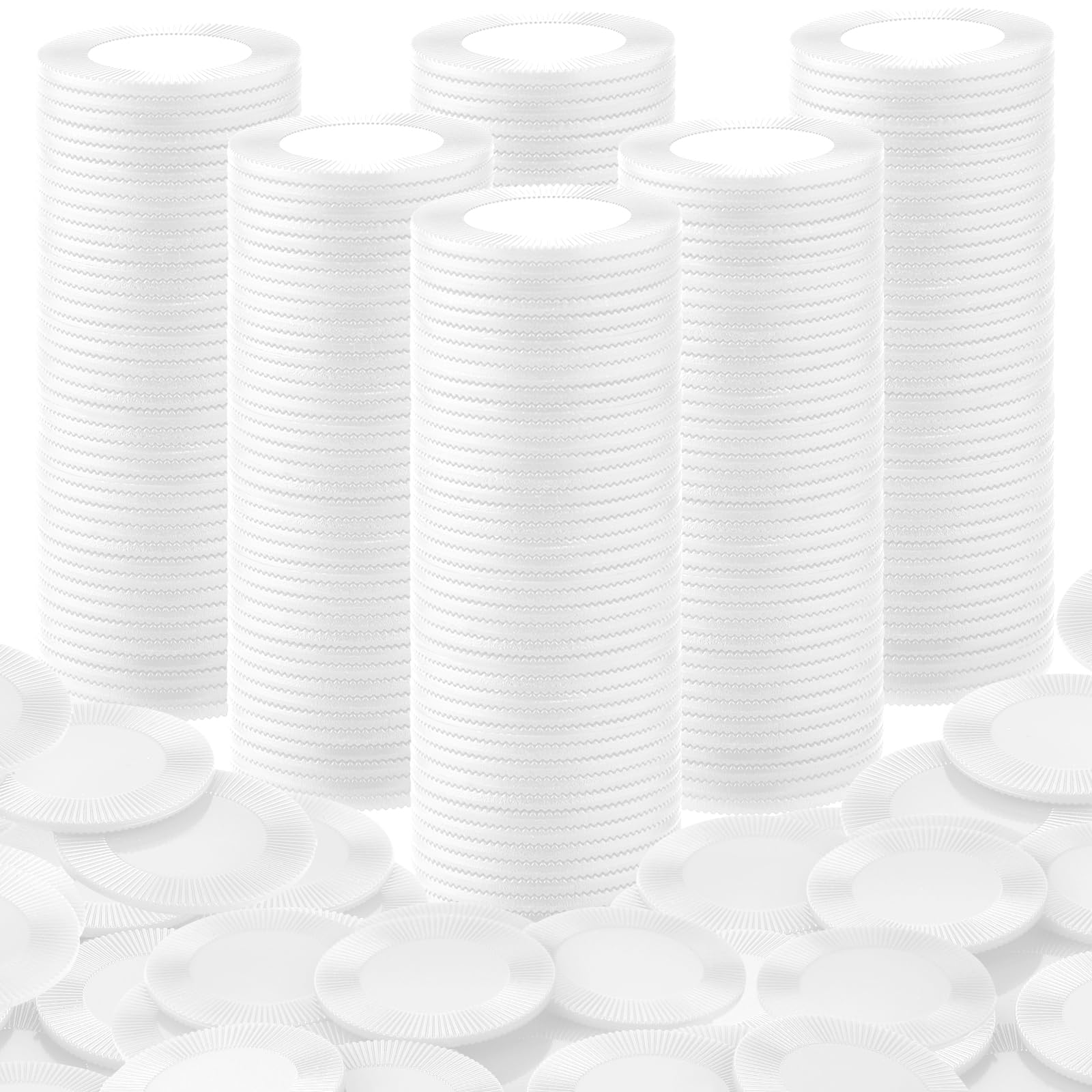 Coopay 600-Piece Plastic Poker Chips Set - 38mm/1.5 Inch White Bingo Chips for Card Games, Math Counting Practice, Teaching Rewards & Casino Night Fun - Bulk Learning Counters & Game Tokens for Home, Classroom & Party Use