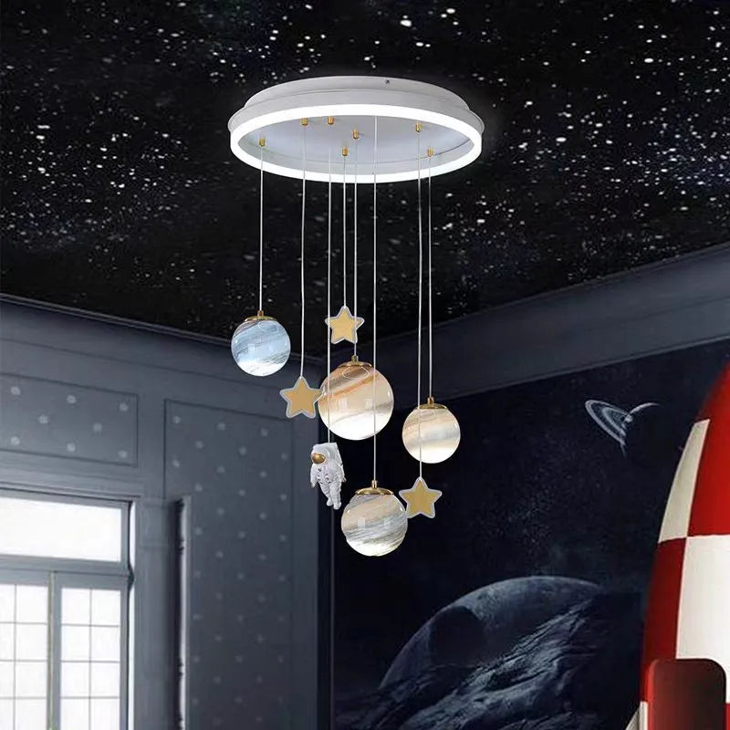 Kids Space Astronaut Ceiling Light - Galaxy Themed Night Light for Bedroom & Nursery - Perfect for Bedtime, Playtime & Stargazing