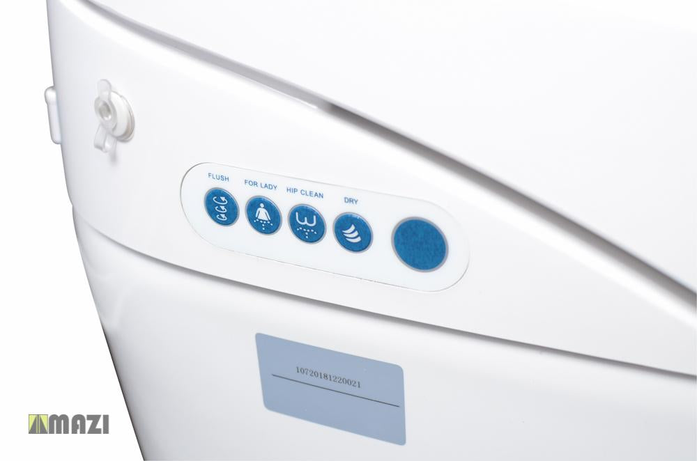 Smart Ceramic Toilet with Bidet & Heated Seat - Modern Touchless Flushing for Bathroom & Home Upgrade - Perfect for Luxury Bathrooms, Small Spaces & Eco-Friendly Homes