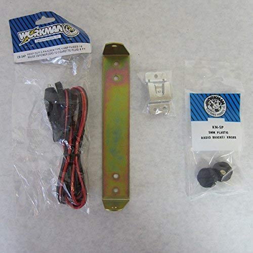 Heavy Duty CB Radio Mount Bracket Kit for Cobra 29 - Includes Power Cord, Knobs, Bracket & Mic Clip - Perfect for Truckers & Off-Road Vehicles
