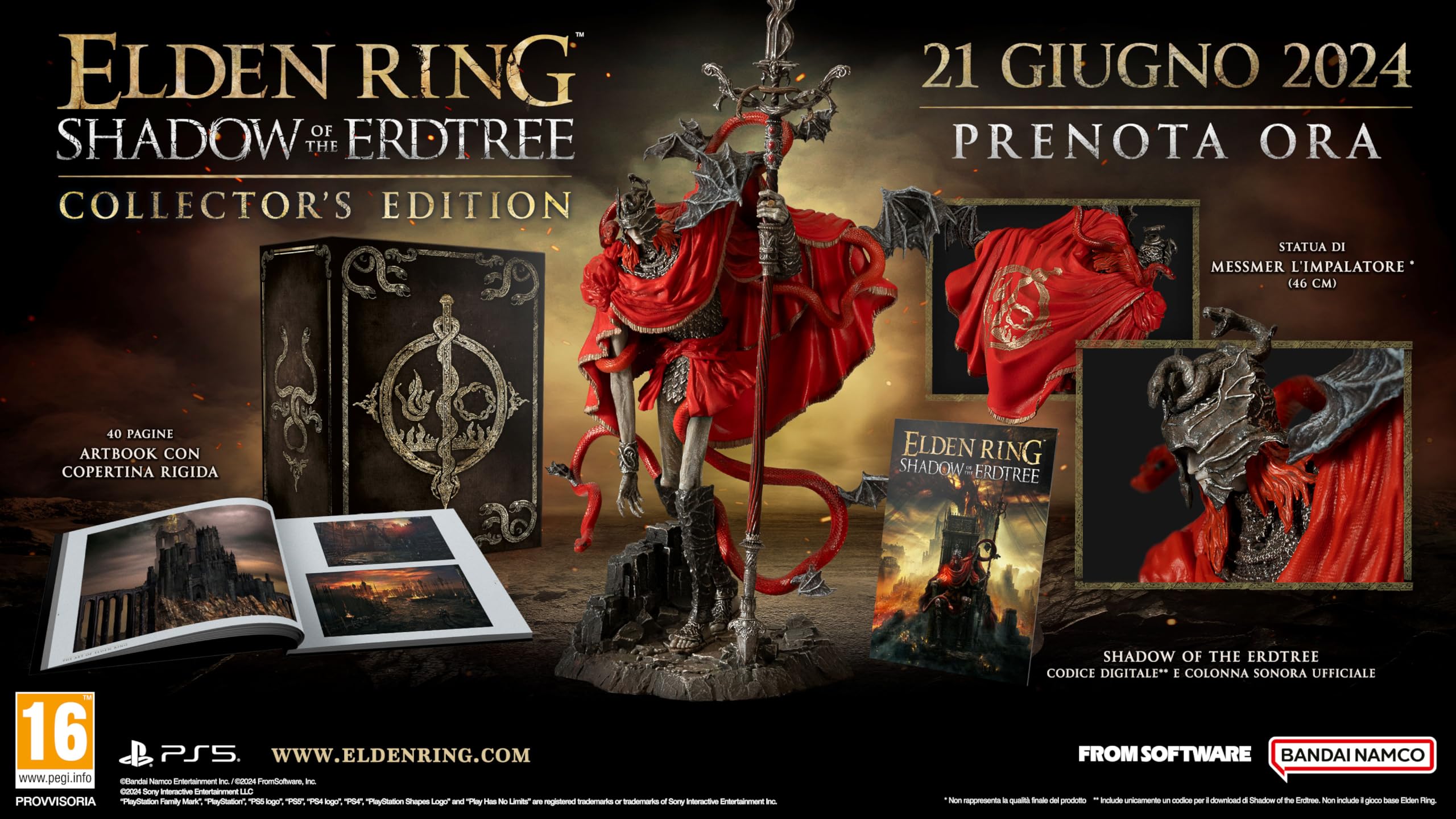 Elden Ring Shadow Of The Erdtree Collector's Edition for PS5 - Premium Game Bundle with Exclusive Collectibles | Perfect for Hardcore Gamers & Fantasy RPG Fans
