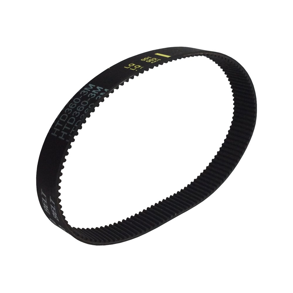 2-Pack HTD 3M Synchronous Rubber Belt - 360mm Length, 120 Teeth, 15mm Width - Arc Tooth Design for 3M Timing Belt Pulley (16mm Width) - Perfect for CNC Machines, 3D Printers, and Industrial Automation Equipment