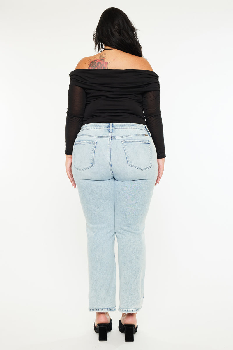 Primm Essentials Mid Rise Crop Straight Jeans for Women - Plus Size Comfort Fit Denim Pants | Casual Wear, Office Outfits & Everyday Style