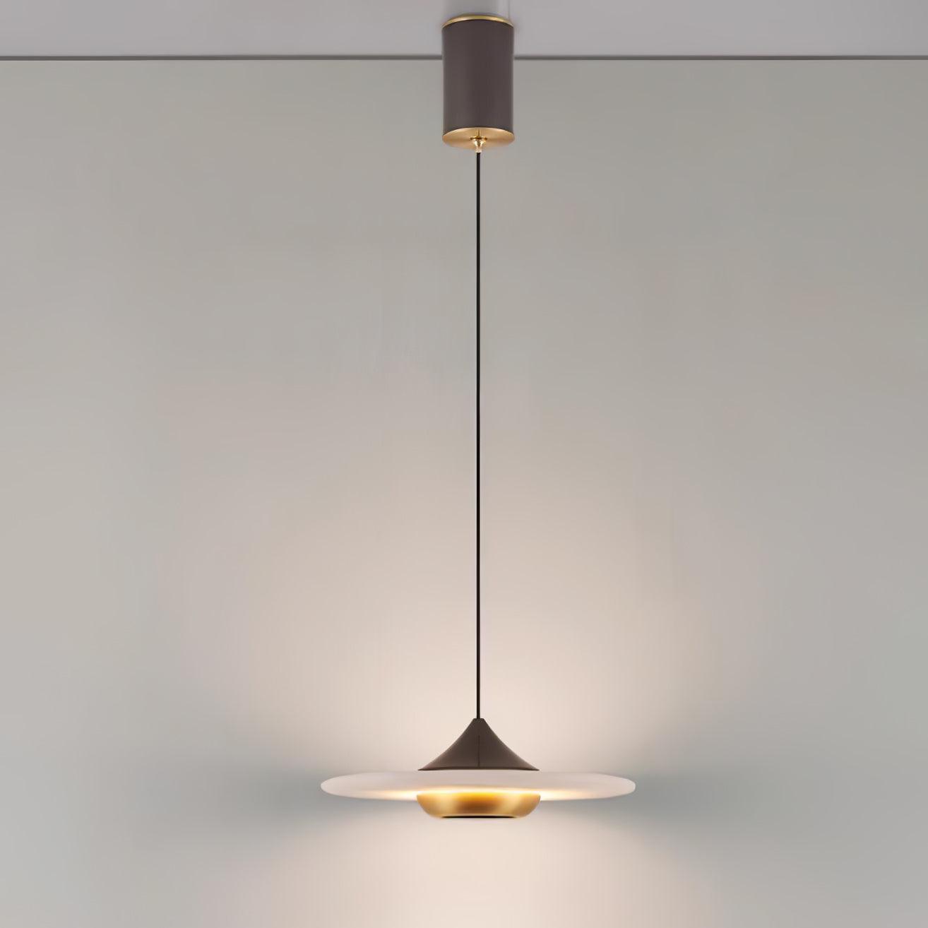 Modern UFO Flying Saucer Marble Pendant Light - Elegant Hanging Ceiling Lamp for Living Room, Dining Room, and Bedroom Decor
