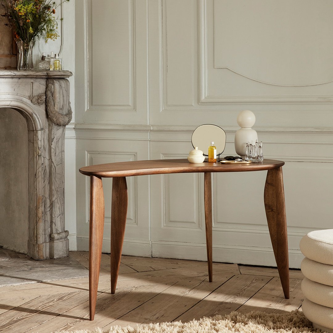 Ferm Living Feve Desk - Modern Minimalist Writing Desk for Home Office, Study & Workspace | Scandinavian Design with Sleek Lines & Durable Construction