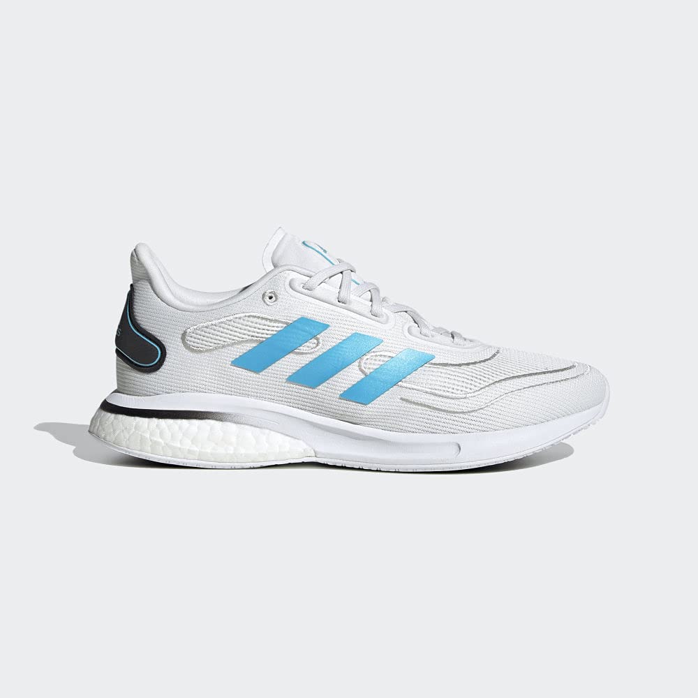 adidas Women's Supernova Running Shoes - Lightweight, Cushioned for Comfort - White/Signal Cyan/Black - Size 6 US - Perfect for Jogging, Gym Workouts & Daily Wear