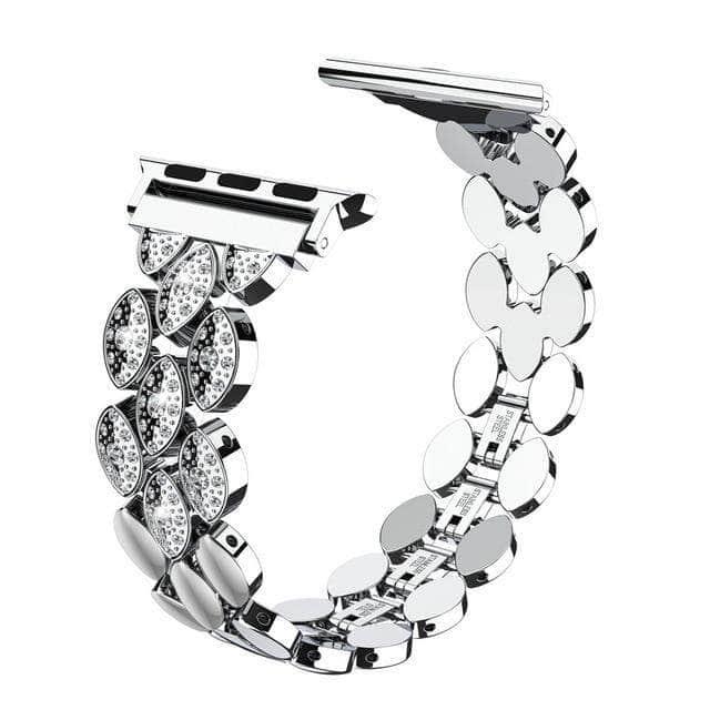 Luxury Bling Rhinestone Watch Band for Apple Watch Series 6/5/4/3/2/SE 44mm 42mm 40mm 38mm - Women's Fashion Accessory for Parties, Weddings & Special Occasions