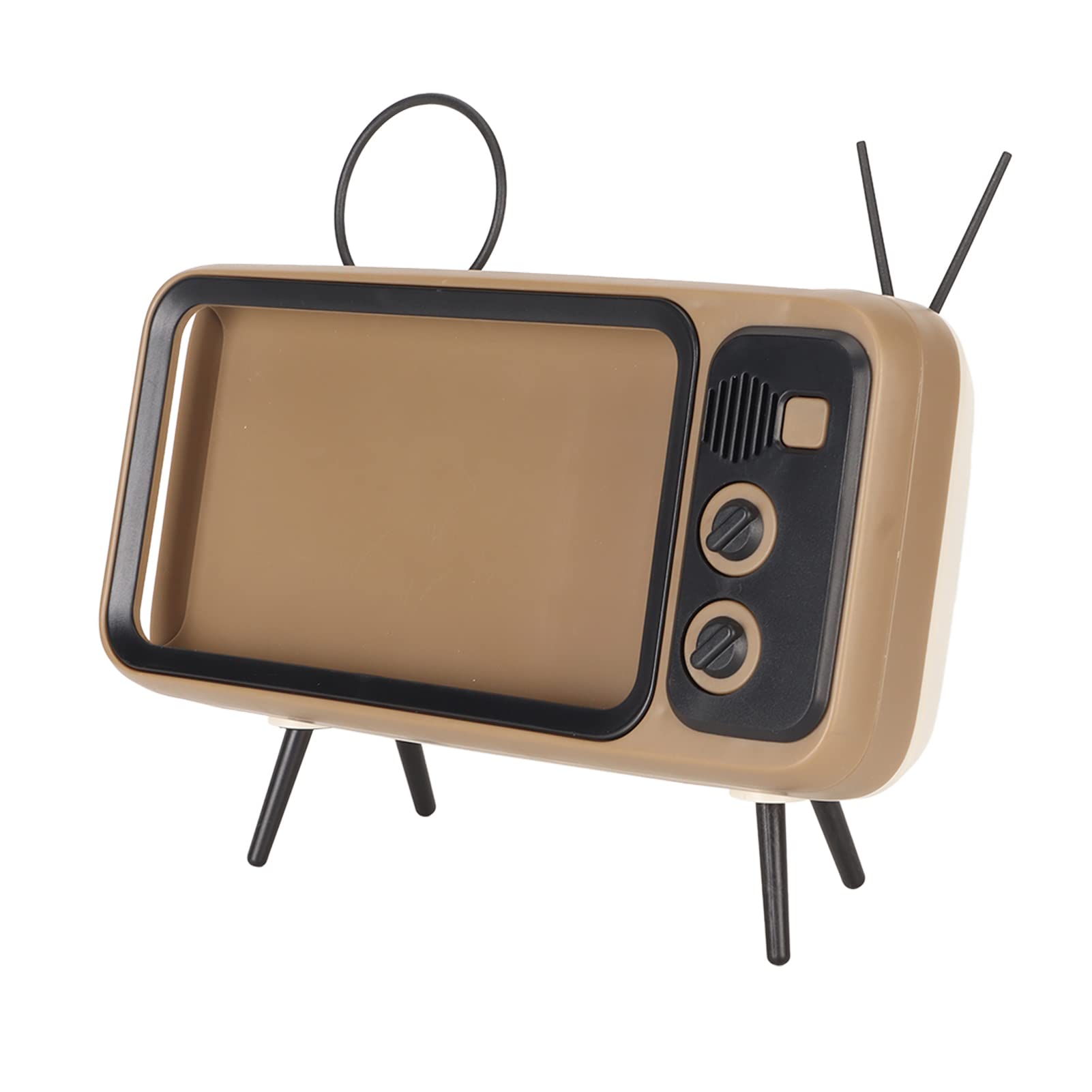 Vintage Retro TV Style Phone Holder - Decorative Desktop Mobile Stand for iPhone & Android | Perfect for Home Office, Bedside, and Gift Giving