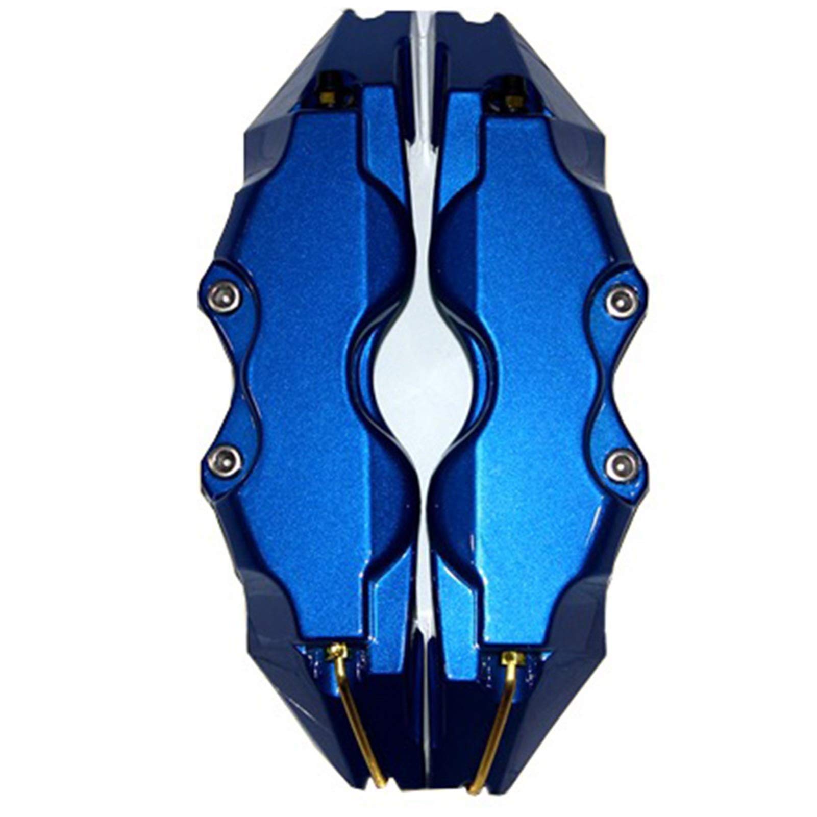 Universal 3D Disc Brake Caliper Covers 4Pcs Set - Front & Rear Kit with Logo for BMW, Audi, Mercedes-Benz - High-Quality Car Accessory (Blue, Large) - Perfect for Customizing & Protecting Your Luxury Vehicle's Brake System