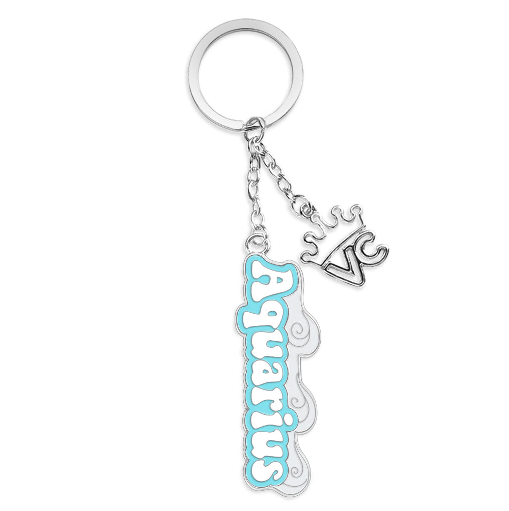 Zodiac Keychains - Personalized Astrology Key Rings for All 12 Zodiac Signs - Perfect for Gifts, Keychains, and Daily Use