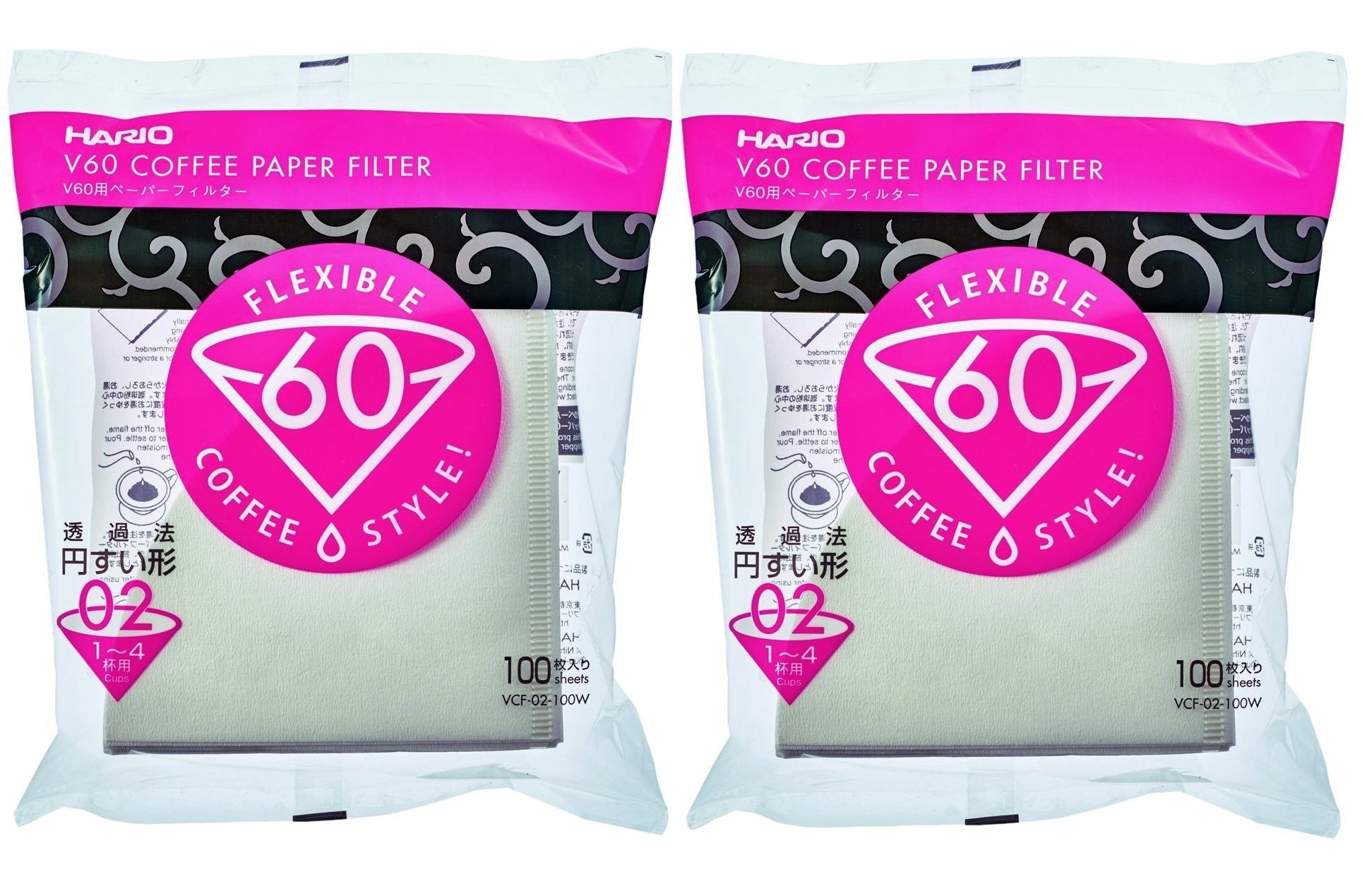 Premium Hario V60 Paper Coffee Filters 100ct & Plastic Dripper Pour Over Kit - Perfect for Home Brewing, Specialty Coffee, and Barista Use