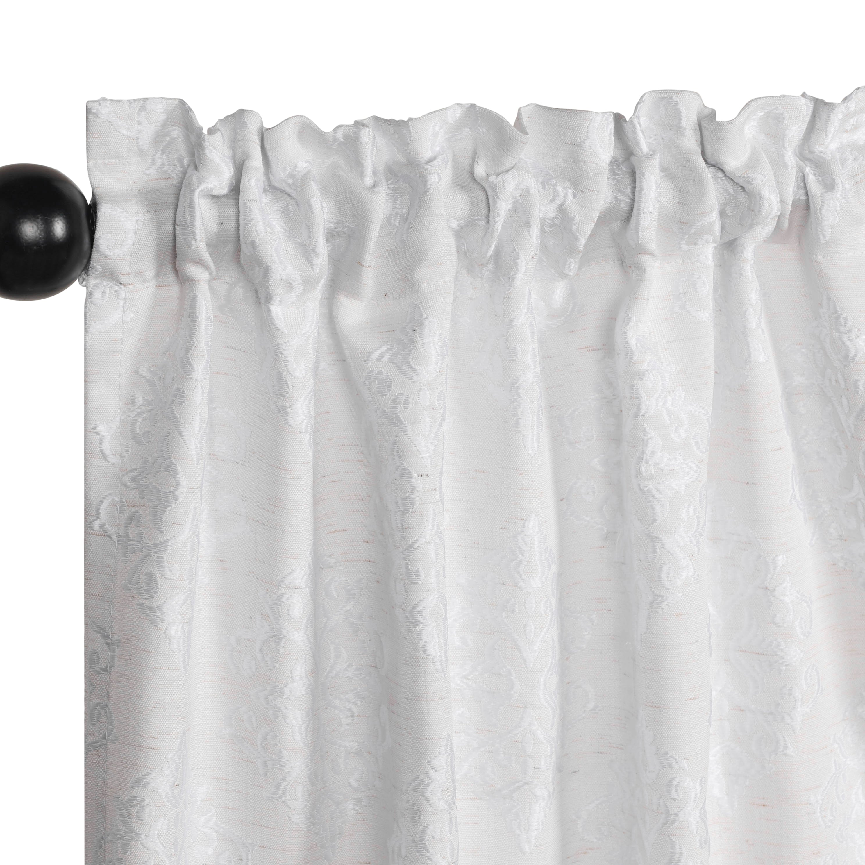 Venetian Damask Jacquard Curtain Panels Set of 2 - Luxury Window Treatments for Living Room & Bedroom