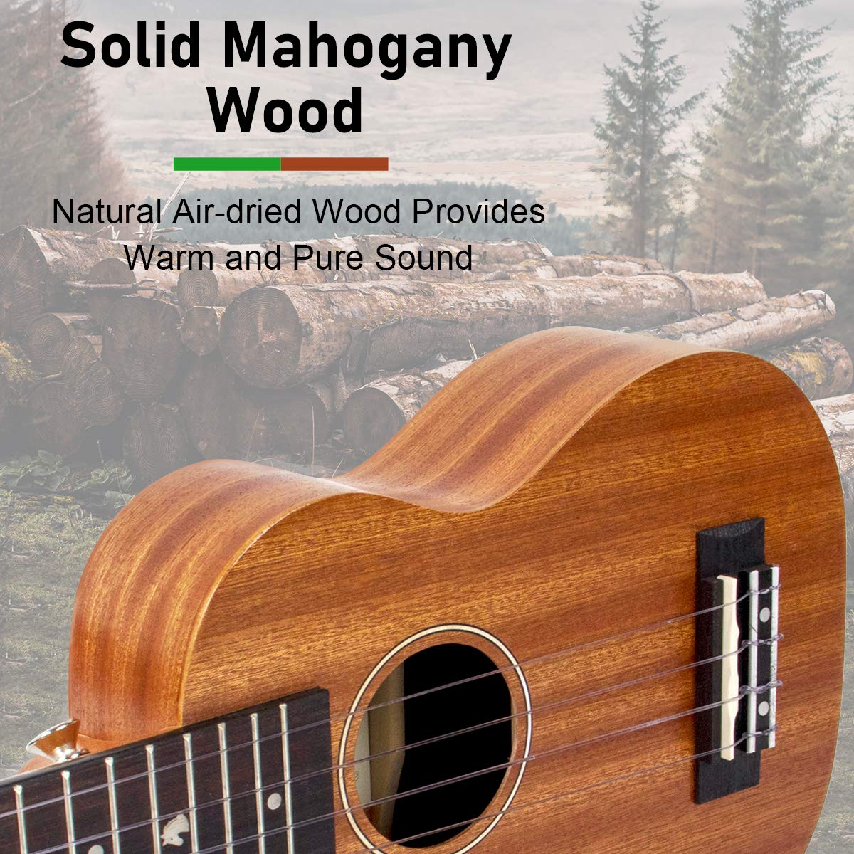 21 Inch Professional Soprano Ukulele for Adults & Beginners - Hawaiian Guitar with Gig Bag, Strap & OEM Strings - Perfect for Travel, Beach, Gifts & Music Lessons
