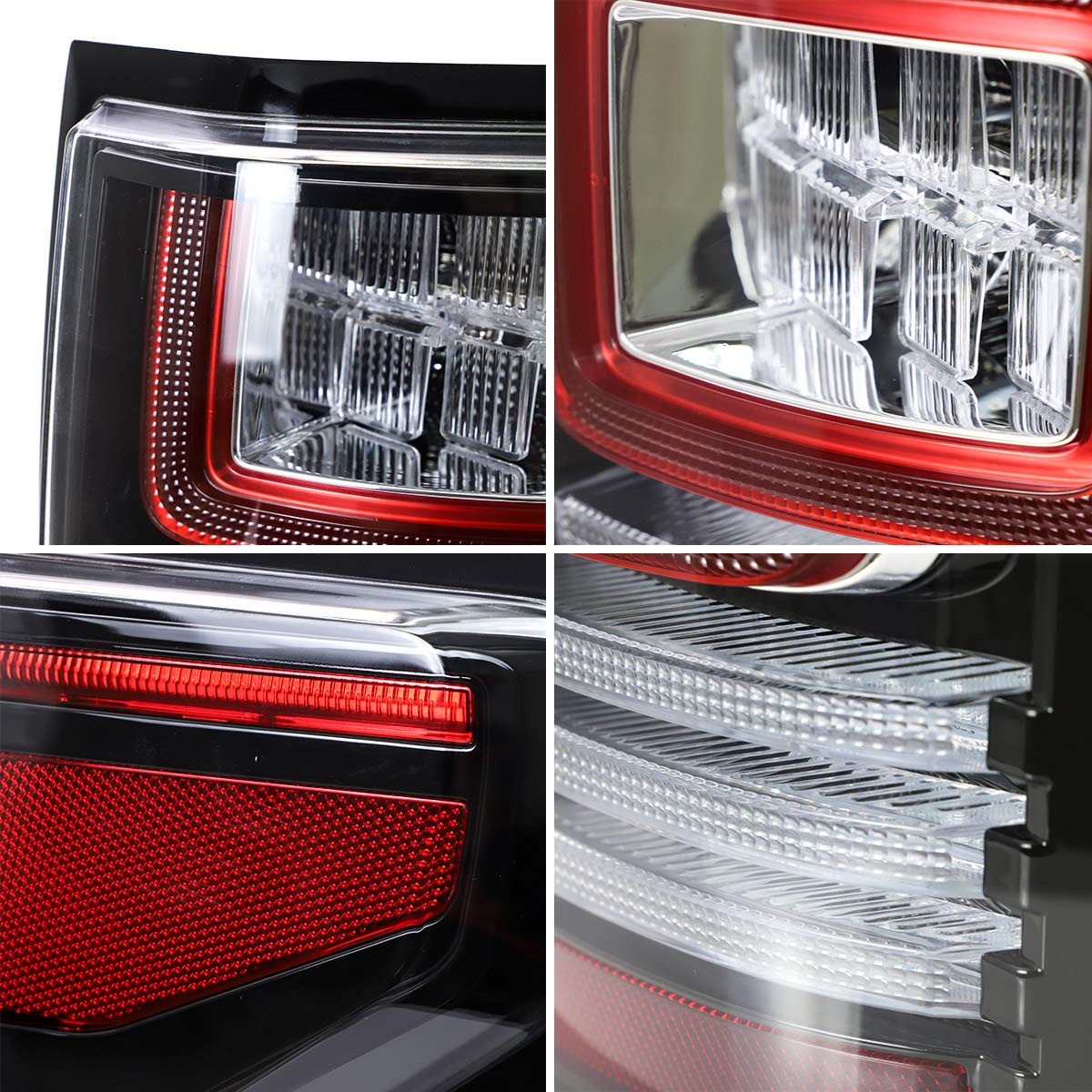 VLAND LED Tail Lights for Ford F150 Pickup 2015-2020 - Red Turn Signals, Direct Replacement for Halogen Factory Lights (Not Compatible with BLIND Model, Factory LED Version & XLT/Lariat) - Upgrade Your Truck's Style & Safety for Night Driving and Off-Road Adventures