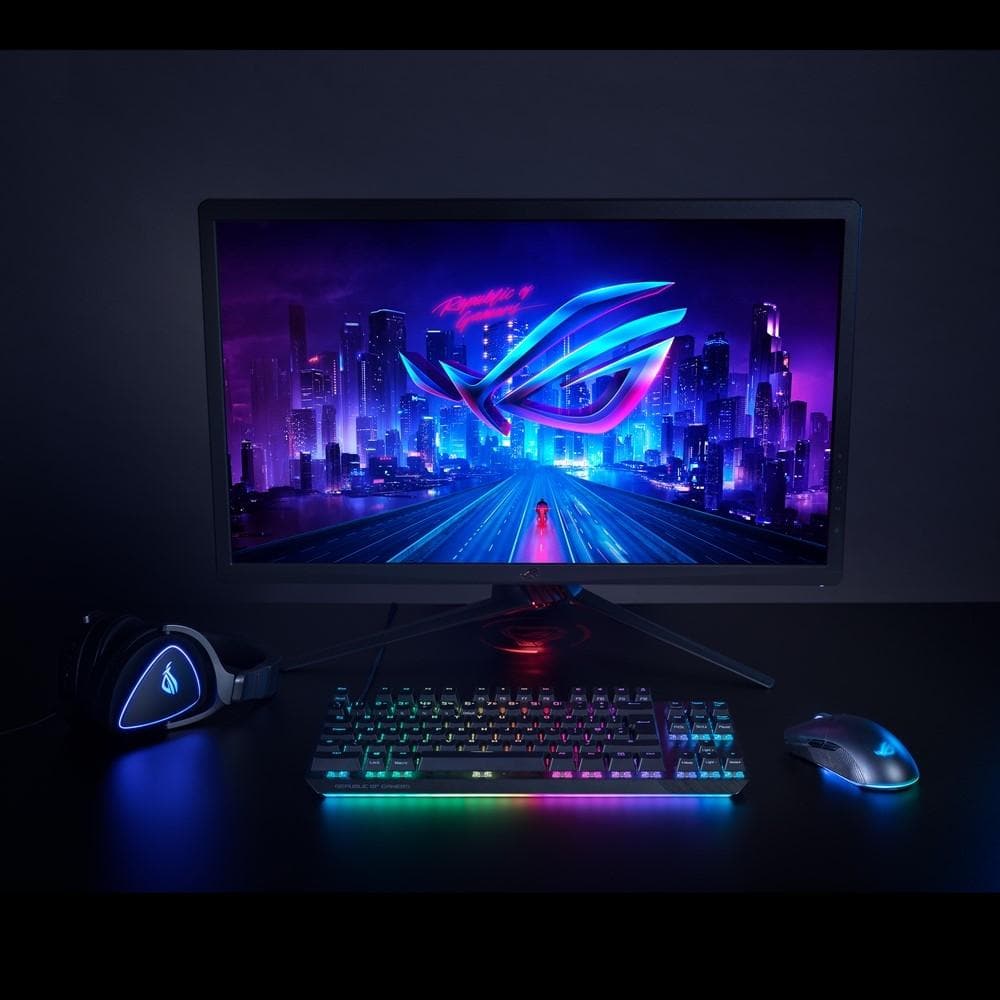 ASUS ROG Pugio II Wireless/Wired RGB Gaming Mouse - 16000 DPI, Optical Sensor, 2.4GHz/Bluetooth/USB - for PC Gaming, Esports & Office Work