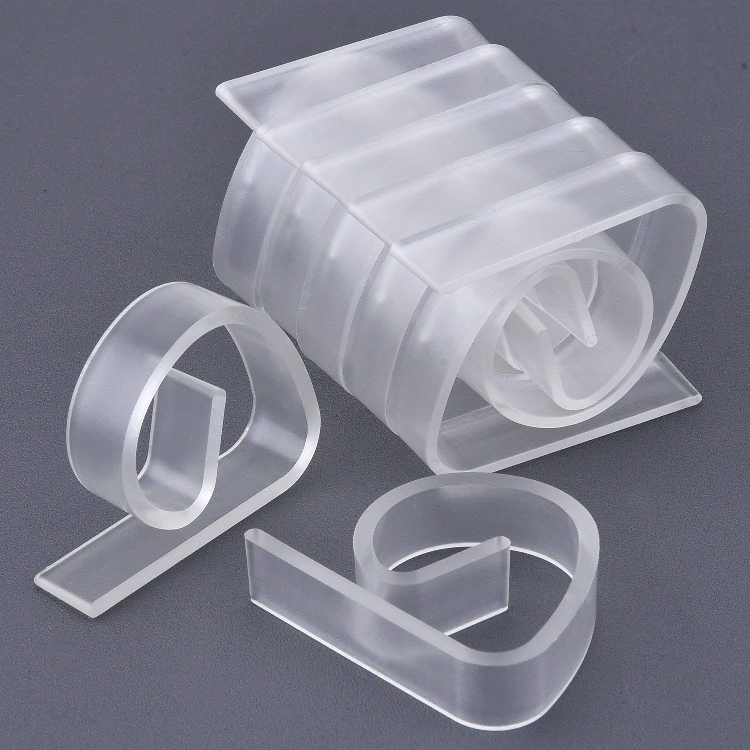 Clear Plastic Tablecloth Clips - 24 Pack Heavy Duty Table Cover Clamps for Picnic, Kitchen, Restaurant & Outdoor Dining - Secure Tablecloth Holders for Windy Days and Party Decorations