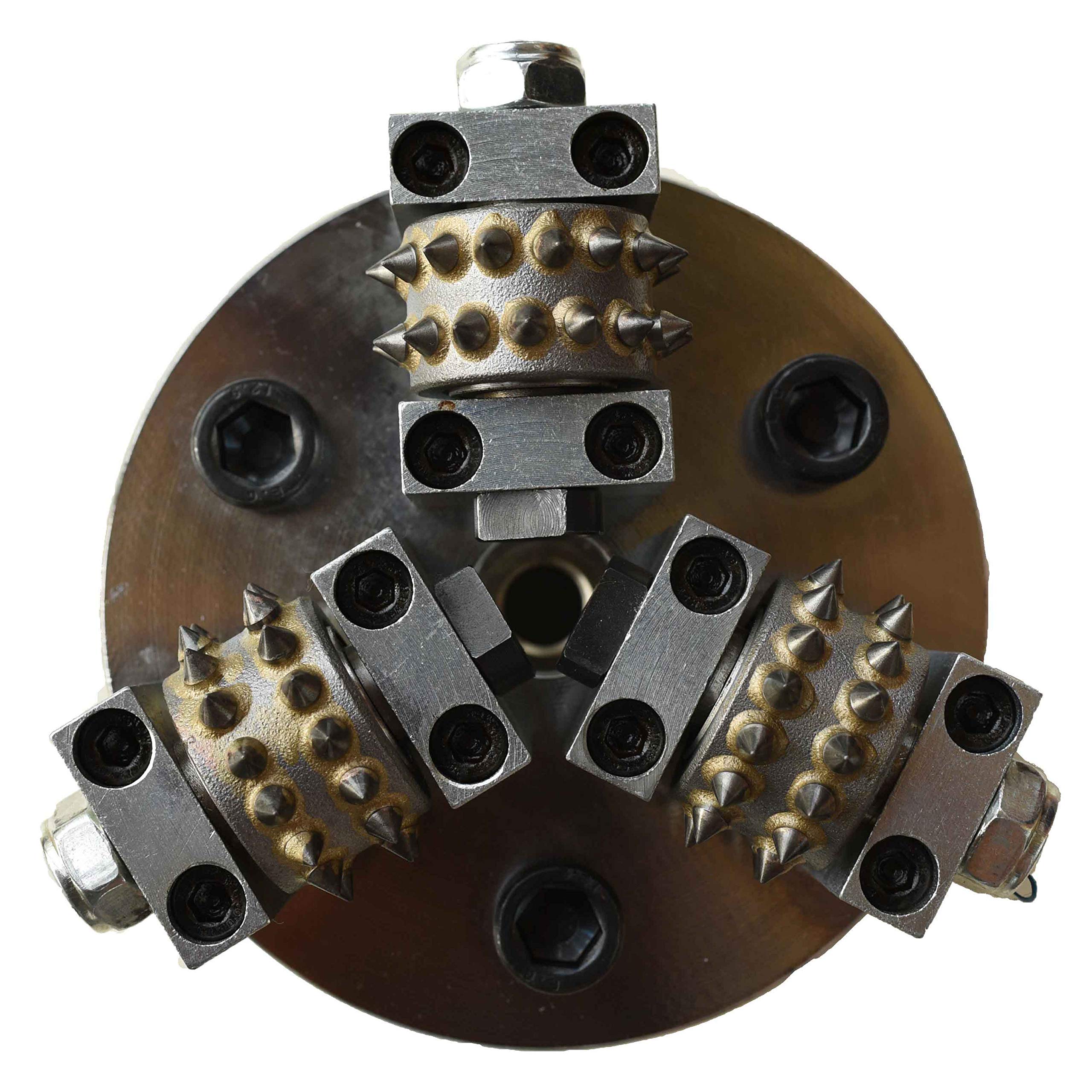 5 Inch 30 Pins Bush Hammer Plate with Lichi Finish - M14 Thread for Concrete Floor Texturing - Perfect for DIY Projects, Stone Polishing, and Surface Preparation